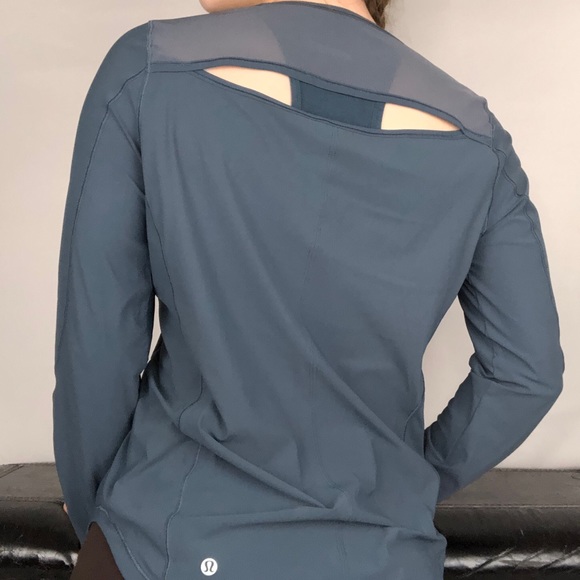 Lululemon Sheer Back Cut Out Long Sleeve Shirt - Picture 2 of 5